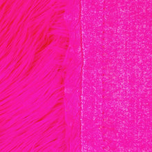 Load image into Gallery viewer, FabricLA Shaggy Faux Fur Fabric - Half Yard | 60&quot; X 18&quot; Inches | DIY Craft, Hobby, Costume, Decoration | Fuchsia
