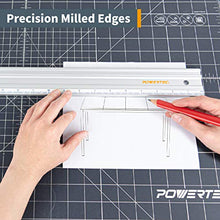 Load image into Gallery viewer, POWERTEC 71332 Anodized Aluminum Straight Edge Ruler | 38 Inch | Metal Straightedge Machined Flat to Within 0.003” Over Full 38” - Professional Woodworking Tools

