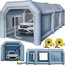 Load image into Gallery viewer, Happybuy Inflatable Paint Booth 26x13x10ft with 2 Blowers Inflatable Spray Booth with Filter System Portable Car Paint Booth for Car Parking Tent Workstation
