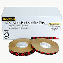 Load image into Gallery viewer, 3M Scotch 924 ATG Tape: 1/2 in. x 36 yds. (Clear Adhesive on Tan Liner)
