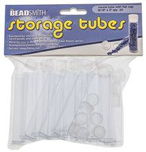 Load image into Gallery viewer, The Beadsmith Tube Plastic RND W/Flat Cap
