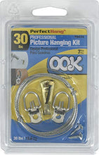 Load image into Gallery viewer, OOK 535640 Professional Picture Hanger Kit, Art Hangers, Brass, Reusable Picture Hooks, 30lb (7 piece kit)
