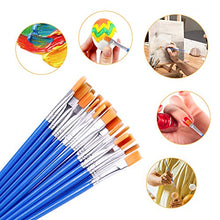 Load image into Gallery viewer, DECYOOL 100 Pcs Flat Paint Brushes,Small Brush Bulk for Detail Painting,Nylon Hair Brushes Acrylic Oil Watercolor Fine Art Painting for Kids,Children,Students,Starter,Teens, Adults, Artist
