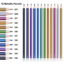 Load image into Gallery viewer, 168 Colored Pencils - 168 Count Including 12 Metallic 8 Fluorescence Vibrant Colors No Duplicates Art Drawing Colored Pencils Set for Adult Coloring Books, Sketching, Painting

