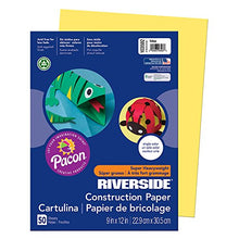 Load image into Gallery viewer, Riverside 3D Construction Paper, Yellow, 9&quot; x 12&quot;, 50 Sheets
