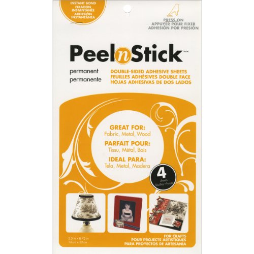 Thermoweb Peel n Stick Adhesive Sheets, 5.5 x 8.75-Inch, 4-Pack