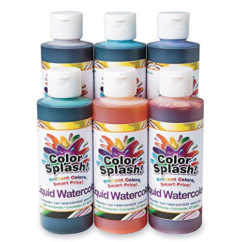 8-oz. Color Splash! Liquid Watercolor Paint (Pack of 6)
