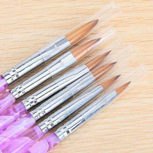 Load image into Gallery viewer, 6 Pieces Acrylic Nail Art Brush Nail Painting Brush Pen Set Tools Fit for Nail Beauty Use
