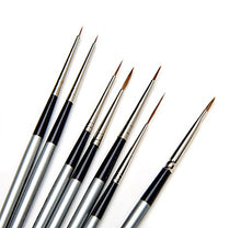 Load image into Gallery viewer, AIT Art Select Red Sable Detail Brush Set, 7 Pure Russian Sable Paint Brushes, Handmade in Germany for Crafting Exquisite Details Using Oil, Acrylic, or Watercolors
