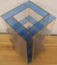 Load image into Gallery viewer, 13.5" 4 Panel Clear Acrylic Spinning Counter Top Display Shelf Spinner Display
