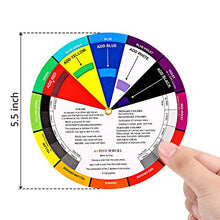 Load image into Gallery viewer, 2 Pieces Color Wheel, Paint Mixing Learning Guide Art Class Teaching Tool Color Wheels for Makeup Blending Board Chart Color Mixed Guide Mix Colours (5.5 Inch/ 14 cm)
