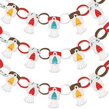 Load image into Gallery viewer, Big Dot of Happiness Garden Gnomes - 90 Chain Links and 30 Paper Tassels Decoration Kit - Forest Gnome Party Paper Chains Garland - 21 feet
