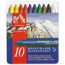 Load image into Gallery viewer, CREATIVE ART MATERIALS Caran D'Ache NeoColor II Water Soluble Wax Pastel Set 10/Pk-
