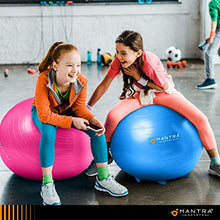 Load image into Gallery viewer, Yoga Ball for Kids Stability | Ideal Flexible Seating for Classroom Furniture &amp; Replacing Kids Computer Chair | 45cm or 55cm Bouncy Balance Ball Chair &amp; Fidget Band, With Pump &amp; Exercise Workout Guide
