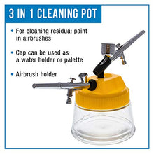 Load image into Gallery viewer, Master Airbrush 3-in-1 Cleaning Pot with Holder; Cleans and Holds Airbrush, Color Palette Lid
