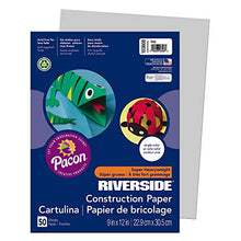 Load image into Gallery viewer, Riverside 3D Construction Paper, Gray, 9&quot; x 12&quot;, 50 Sheets
