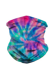 Load image into Gallery viewer, Spiral Tie Dye Neck Gaiter Mask Full Face Covering - Cool Breathable Lightweight Fabric Mouth Gator for Men &amp; Women iHeartRaves
