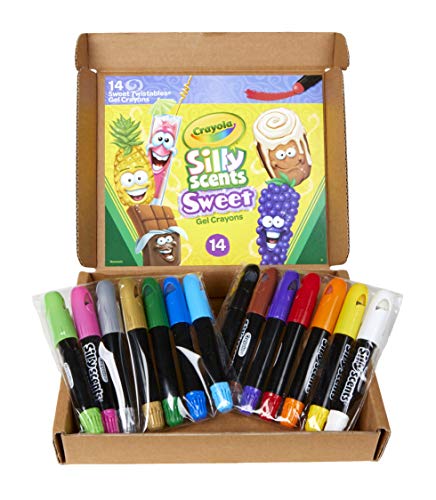Crayola Silly Scents Gel Crayons, Scented Crayons, 14 Count, Gift for Kids, Age 3, 4, 5, 6