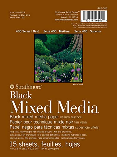 Strathmore 400 Series Black Mixed Media Pad, 6