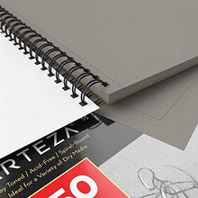 Load image into Gallery viewer, Arteza 9X12&quot; Gray Toned Sketch Pad, Pack of 2, 100 Sheets (80lb/120 GSM), Spiral-Bound, 50 Sheets Each, Heavyweight Acid-Free Paper, Perfect for Graphite &amp; Colored Pencils, Chalk, Charcoal, Gel Pens,
