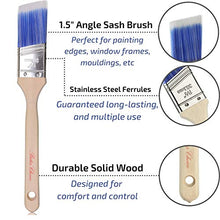Load image into Gallery viewer, Bates Paint Brushes - 4 Pack, Treated Wood Handle, Paint Brush, Paint Brushes Set, Professional Brush Set, Trim Paint Brush, Paintbrush, Small Paint Brush, Stain Brush
