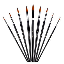 Load image into Gallery viewer, Amagic 9 Pcs Pointed-Round Art Paintbrushes with Storage Container – Synthetic Nylon Art Paint Brush Set for Acrylic Watercolor Oil Painting
