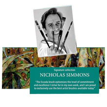 Load image into Gallery viewer, Escoda Signature Collection Nicholas Simmons Artist Watercolor Brush Set #2, Barroco Round &amp; Mottler, Size 16, 18
