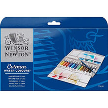 Load image into Gallery viewer, Winsor &amp; Newton Cotman Water Colour Painting Plus Set, Set of 12, 8ml Tubes
