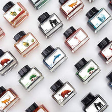 Load image into Gallery viewer, ZZKOKO Calligraphy Set India Ink, 12 Colors Shimmer Dip Pen Ink Set, Art Writing Drawing Ink Bottles, 6.0 oz, Set of 12, Gift Box (Animal Series)
