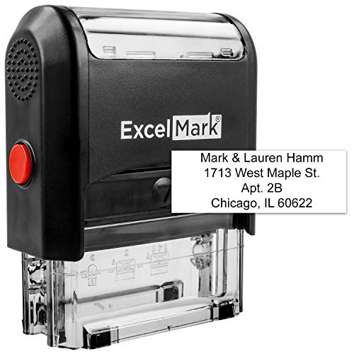 Self Inking Rubber Stamp with up to 4 Lines of Custom Text (42A1848)