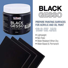 Load image into Gallery viewer, U.S. Art Supply Black Gesso Acrylic Medium, 500ml Tub - 16.9 Ounces over a Pint

