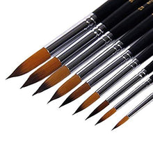 Load image into Gallery viewer, Grocery House Paintbrushes (9 Pack), Long Handle Round Brush Set 0-16#, Art Paint Brushes for Acrylic, Oil, Watercolors
