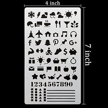 Load image into Gallery viewer, 20 PCS Journal Stencil Plastic Planner Set for Journal Notebook Diary Scrapbook DIY Drawing Template Journal Stencils 4x7 Inch
