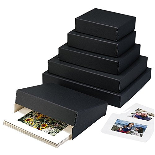 Lineco Museum Archival Drop-Front Storage Box, Acid-Free with Metal Edges, 9 X 11 X 3 inches, Black (733-2811)