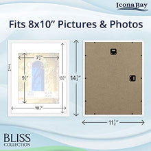 Load image into Gallery viewer, Icona Bay 11x14 White Picture Frame with Removable Mat for 8x10 Photo, Modern Style Wood Composite Frame, Wall Mount Only, Bliss Collection
