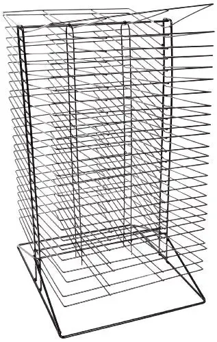 Sax All-Steel Double Sided Wire Drying Rack, 50 Shelves, 17 x 20 x 30 Inches, Steel, Black - 216782