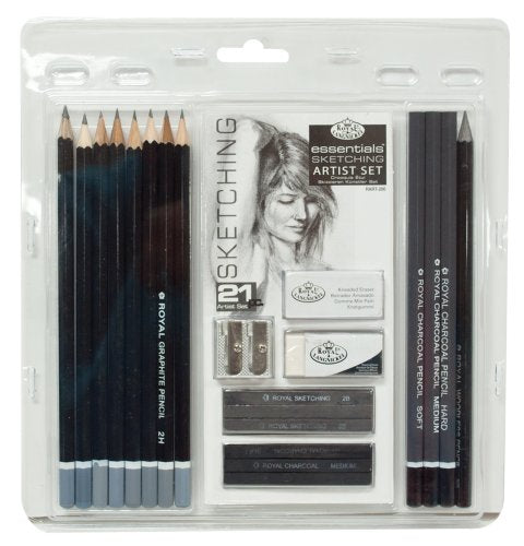 Royal & Langnickel RART-200 Essentials Sketching Pencil Set, 21-Piece