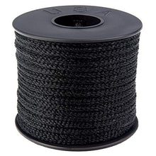 Load image into Gallery viewer, Atwood Rope MFG 3/16 inch 23 Yards / 70 feet Black Round Sewing Elastic | Elastic Cord for Sewing | Braided Elastic | Elastic for Masks | Tela para Mascarillas (3/16)
