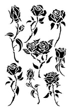 Load image into Gallery viewer, 14&quot; Rose Painting Stencils Wall Model Craft Decorating Roses Airbrush Flower Template 3 Pack
