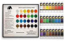 Load image into Gallery viewer, Acrylic Paint Set - 24 x 12ml Tubes - Heavy Body - Lightfast - Artist Quality Paints by MyArtscape
