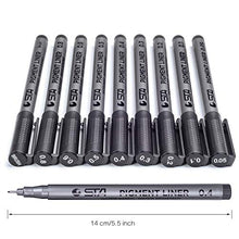 Load image into Gallery viewer, Xinpengniao Black Micro drawing Pens - Waterproof Archival Ink, Sketching, Anime, Illustration, Technical Drawing, Comic Manga Scrapbooking and School Using, fineliner pen 9Pcs/Set
