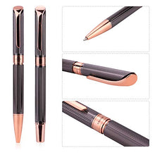 Load image into Gallery viewer, Ballpoint 1.0mm Rollerball 0.7mm Pen Set With Black Ink,Smooth and Easy Writing Metal Pen for Great Birthday,Graduation,Pack of 2 Pens with 2 Extra Refills
