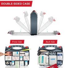 Load image into Gallery viewer, 2-in-1 First Aid Kit (348-Piece) &#39;Double-Sided Hardcase&#39; + Bonus 32-Piece Mini Kit: Perfect for Home &amp; Workplace Safety [50 Person Kit]
