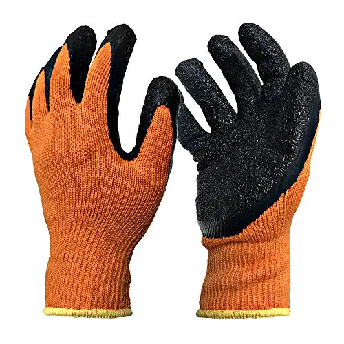 WIRESTER (1 Pair) Heat Resistant Gloves for Heat Transfer Printing, 3D vacuum Heat Transfer Machine, Sublimation - Orange/Black