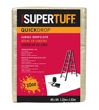 Load image into Gallery viewer, Trimaco SuperTuff 10 oz thick Heavyweight Canvas Drop Cloth, 4-feet x 5-feet
