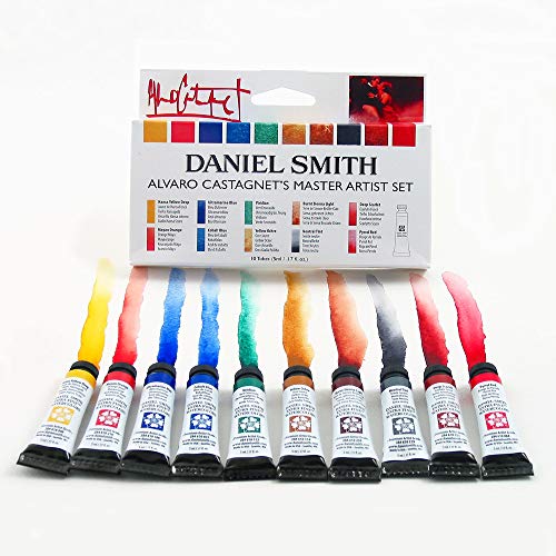 DANIEL SMITH Watercolor Set 5ml Tubes - Alvaro Castagnet Watercolor Set - 10 Tubes, 285610016