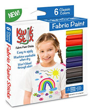 Load image into Gallery viewer, Fabric Paint Sticks, Highly Durable, Easy to apply, 6 Vibrant, Classic Color set by Kwik Stix, Model: TPG-630
