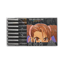 Load image into Gallery viewer, Prismacolor Premier Manga Illustration Markers, Assorted Tips, Black &amp; Sepia, 8-Count

