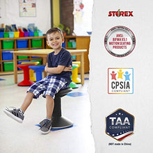 Load image into Gallery viewer, Storex Wiggle Stool, Adjustable Height 12”, 14”, 16”, or 18” for Active Seating in The Classroom, Red (00302U01C)
