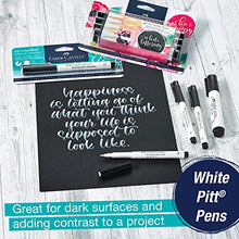 Load image into Gallery viewer, Faber-Castell White Pitt Artist Pen Set - 4 Opaque White India Ink Artist Markers - Lettering and Illustration Marker Set
